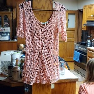 Maurices crochet cold shoulder shirt